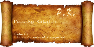 Pulszky Katalin névjegykártya